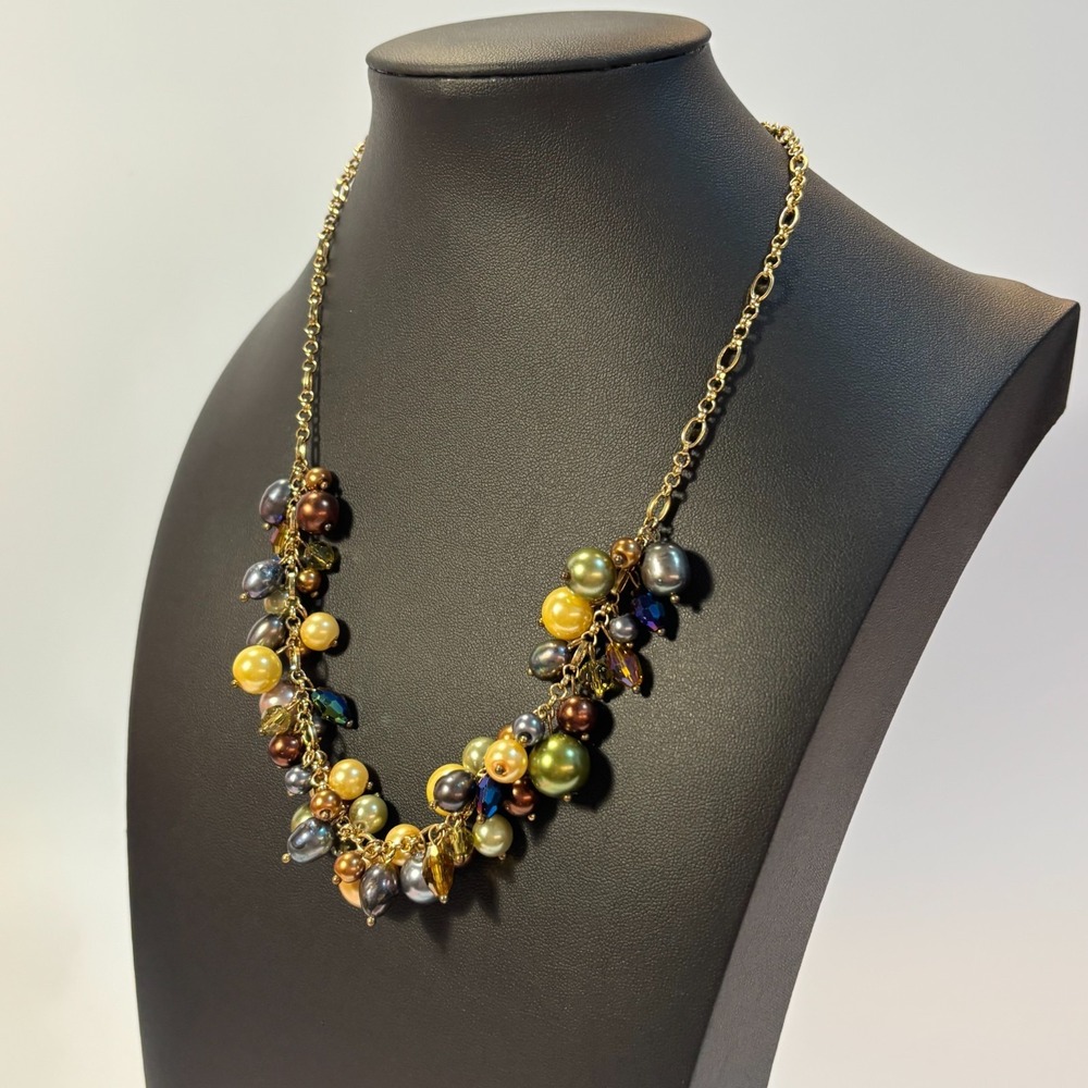 Pearl Necklace Vintage Colorful Clusters Premier Designs - Picture 8 of 12